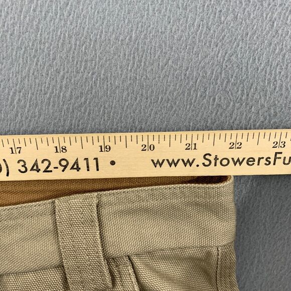 Duluth Trading Co. Cargo Work Pants Mens Size 44X28 Beige Fire Hose Relaxed Fit - Picture 13 of 16
